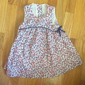 Janie and Jack Floral Dress with Red and Blue Accents